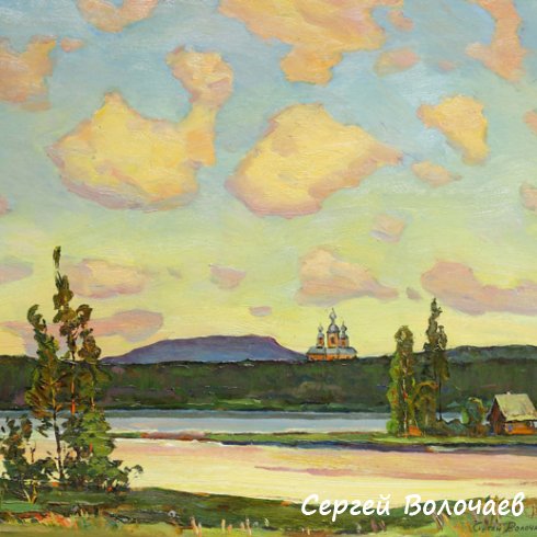 160_Звон колоколов. 1991. Картон, масло. 45 х 50