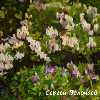 187_Сирень цветет. 2001. ДВП, масло. 50 х 64