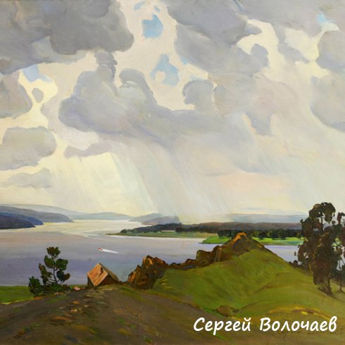 95_Дожди идут. 1986. Картон, масло. 81 х 92,5