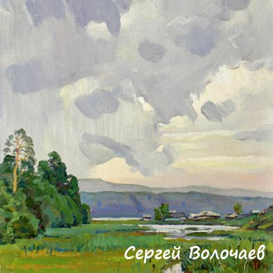 124_Болотце. 1988. Картон, масло. 49 х 39