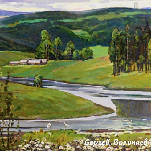 032_Средний Урал. Река Чусовая. 1978. Холст, масло. 57 х 117