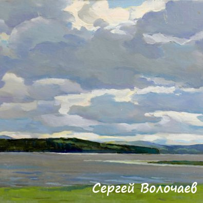 66_Облачный день. 1982. Картон, масло. 25 х 35