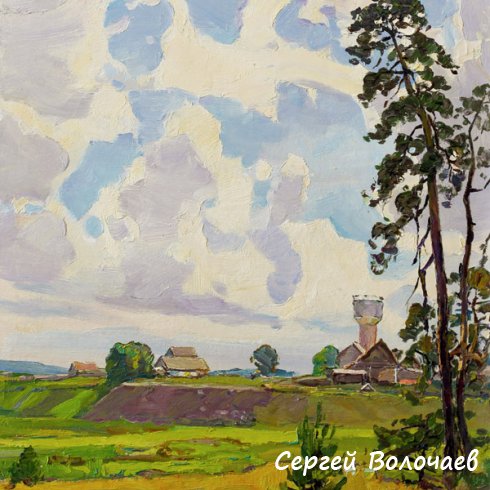 068_Июль. Промкомбинат. 1982. Картон, масло. 50 х 39,5