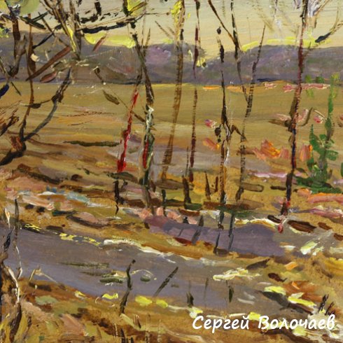 102_Ранняя весна. 1986. Картон, масло. 18 х 22