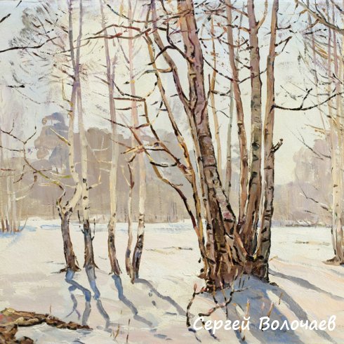 119_Первая проталина. 1988. Картон, масло. 50 х 66