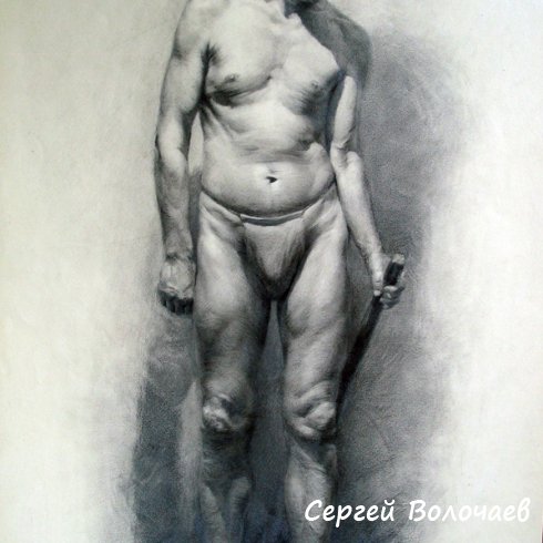 274_Учебный рисунок. 1955г.Бум.кар.,60х42 см