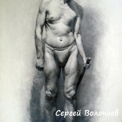274_Учебный рисунок. 1955г.Бум.кар.,60х42 см