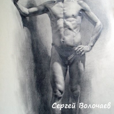 276_Учебный рисунок. 1955г.Бум.кар.,60х42 см