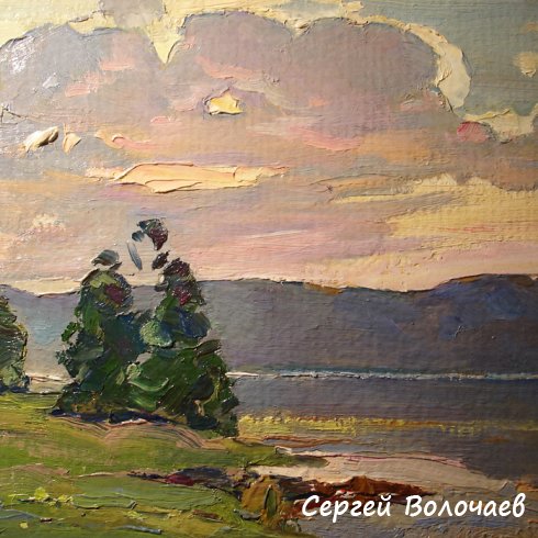 282_(10). Утренняя заря. 1990г. К.м., 25х20см